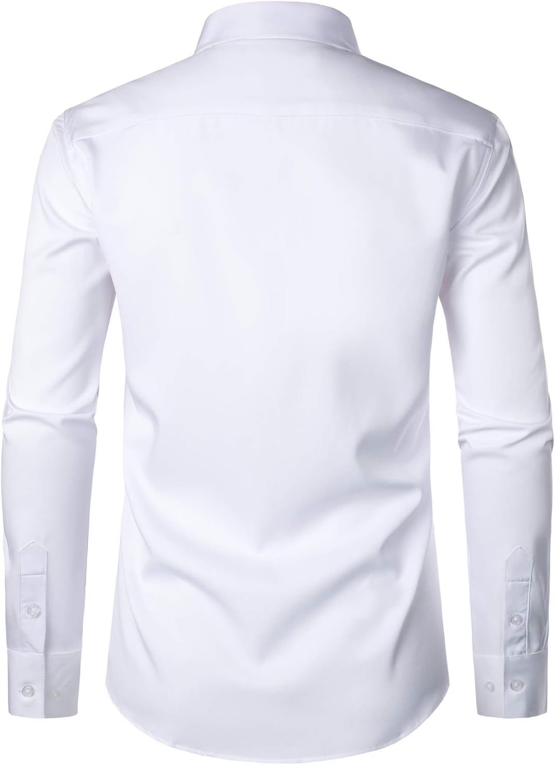 ZEROYAA Men's Urban Stylish Casual Business Slim Fit Long Sleeve Button Up Dress Shirt with Pocket