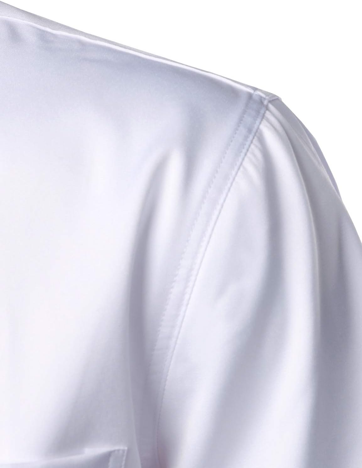 ZEROYAA Men's Casual Urban Stylish Slim Fit Short Sleeve Button Up Dress Shirt with Pocket