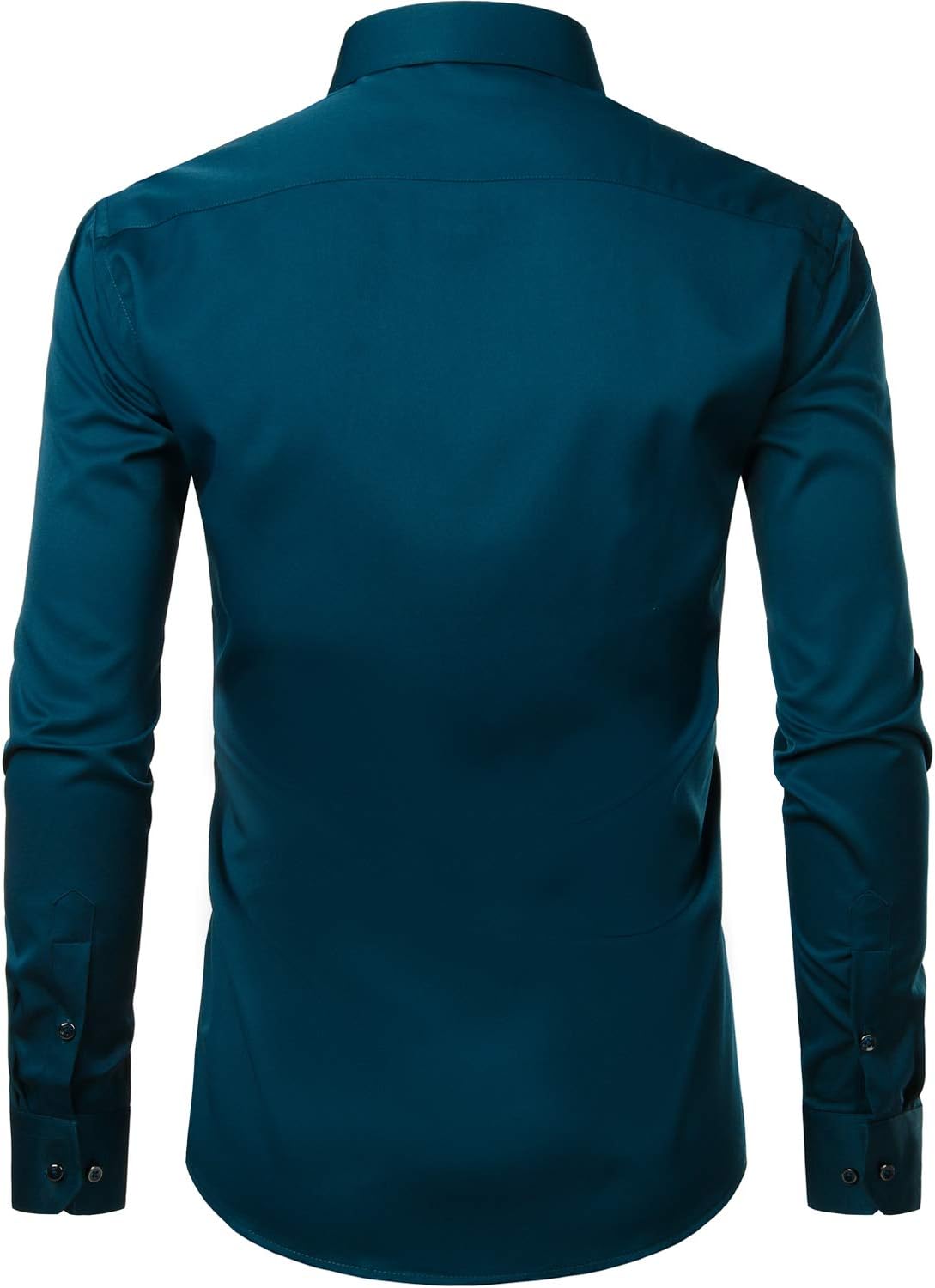 ZEROYAA Men's Business Formal Slim Fit Long Sleeve Button Up Dress Shirts with Pocket