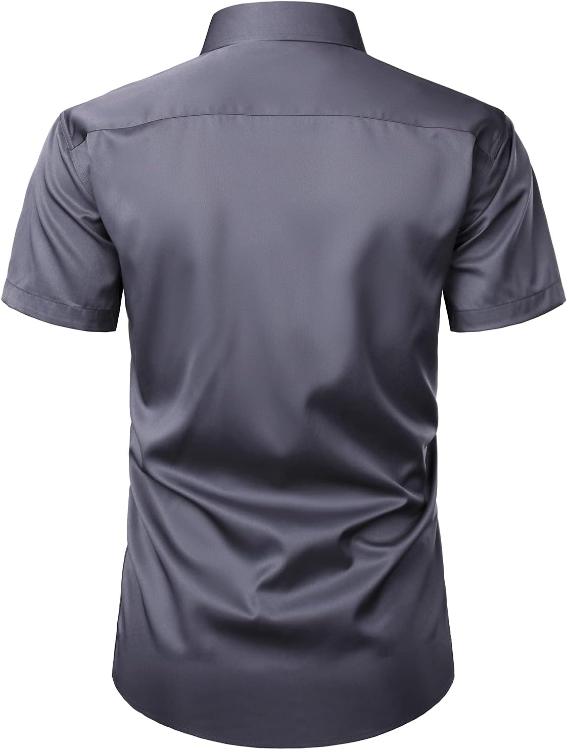 ZEROYAA Men's Casual Urban Stylish Slim Fit Short Sleeve Button Up Dress Shirt with Pocket