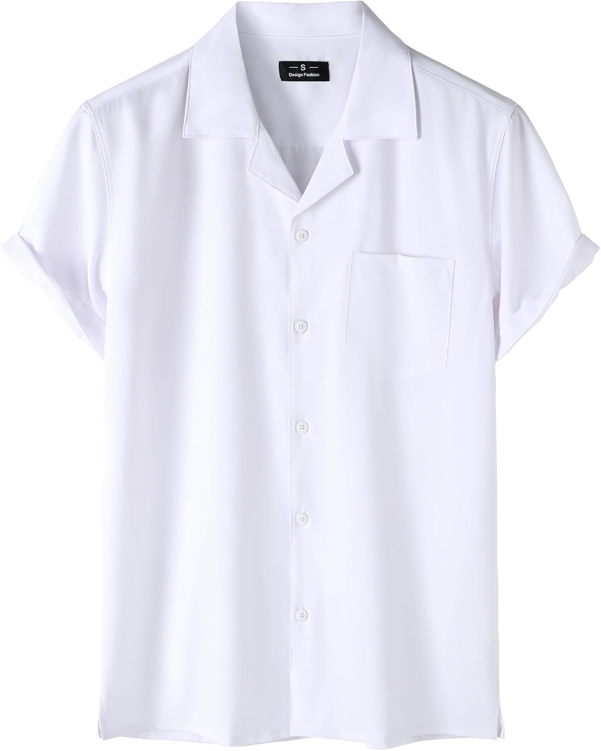 ZEROYAA Men's Regular Fit Short Sleeve Button Down Shirts Wrinkle Free Summer Lightweight Tops with Pocket