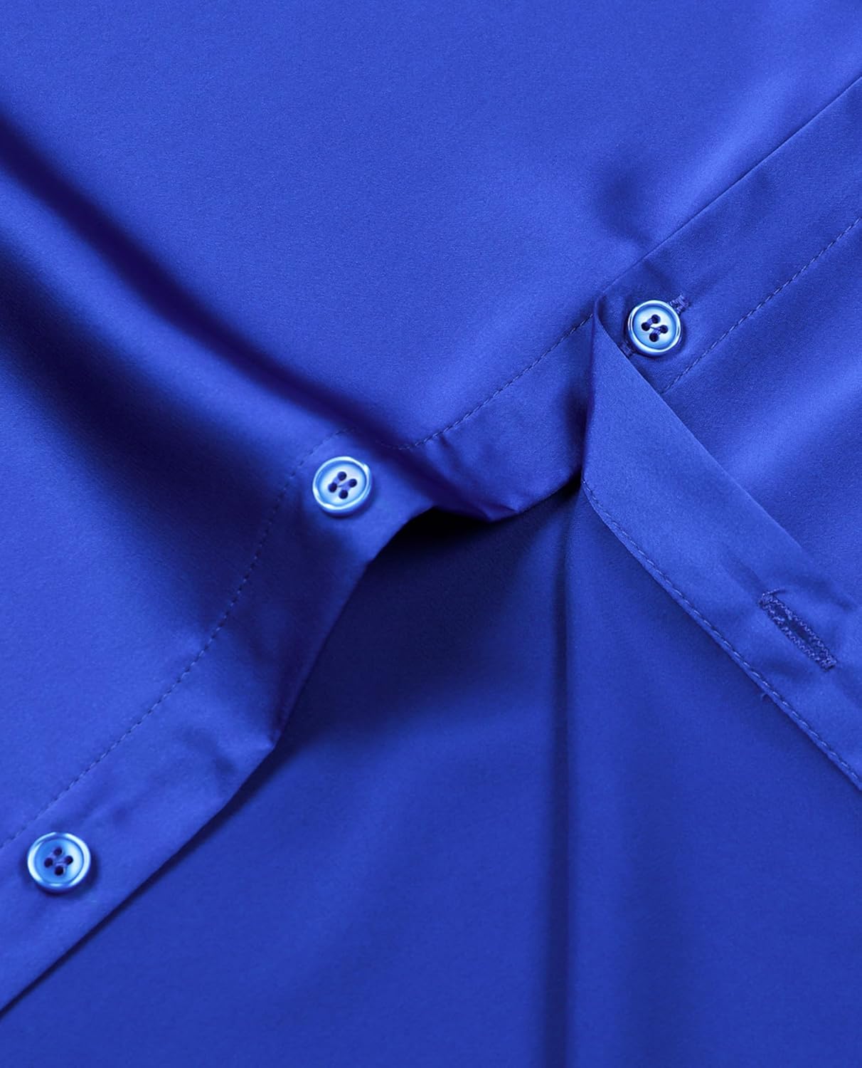 ZEROYAA Men's Hipster Shiny Silk Satin Shirt Regular Fit Short Sleeve Casual Button Down Dress Shirts for Summer Party