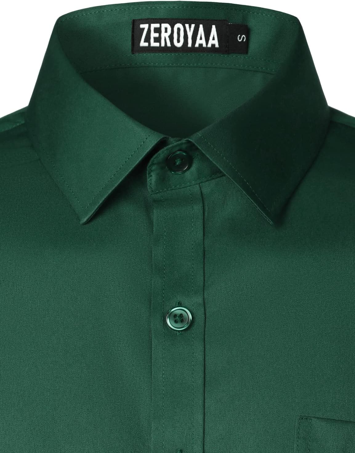 ZEROYAA Men's Urban Stylish Casual Business Slim Fit Long Sleeve Button Up Dress Shirt with Pocket