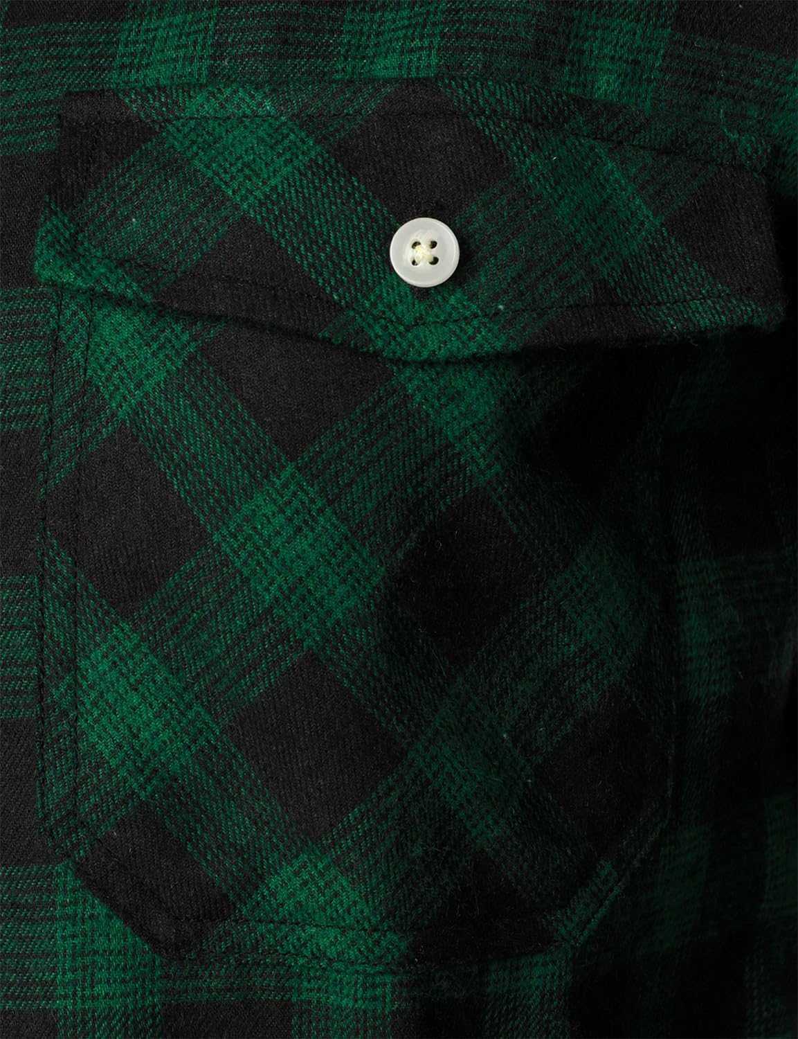 ZEROYAA Men's Casual Regular Fit Button Up Flannel Checked Plaid Shirts with Pockets