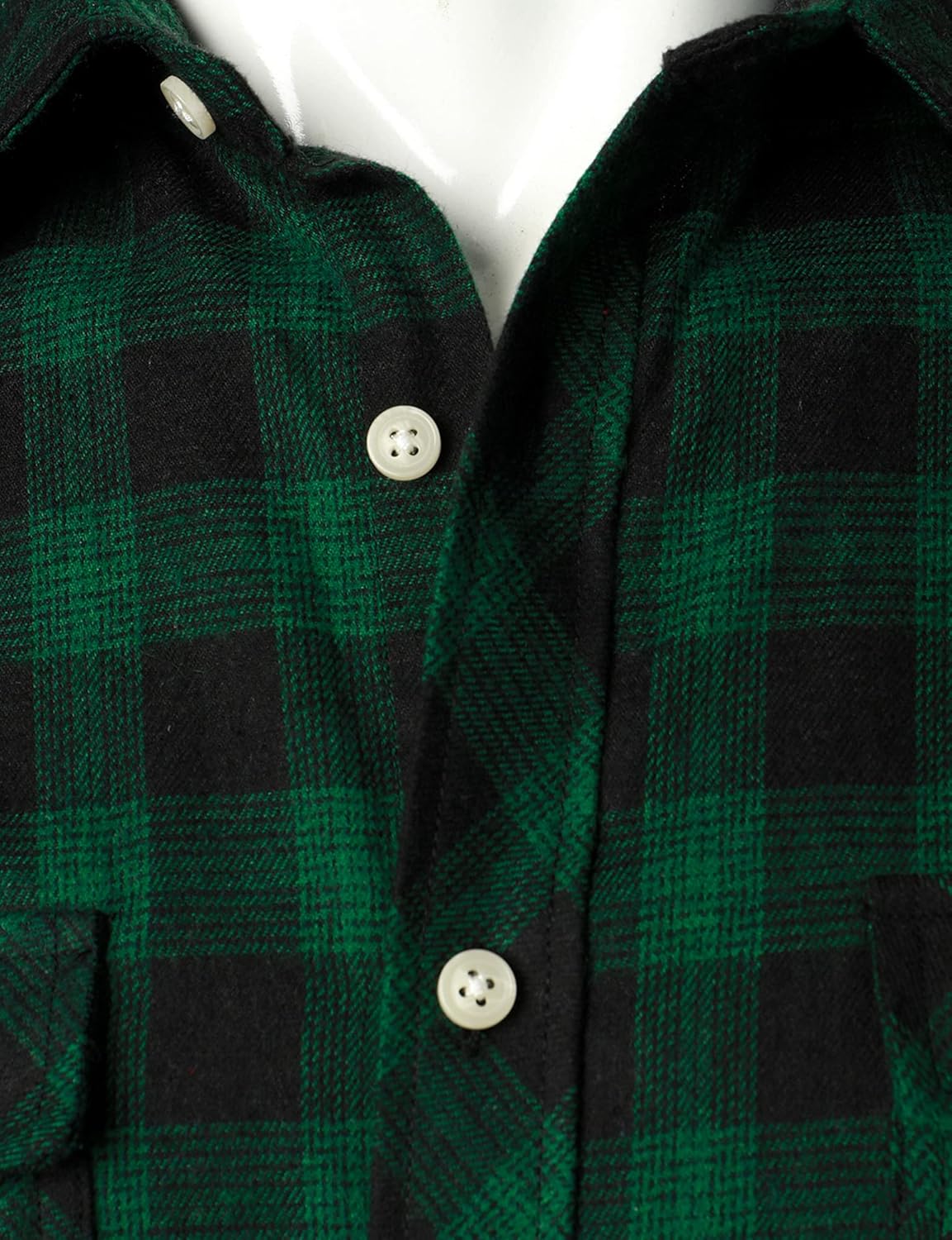ZEROYAA Men's Casual Regular Fit Button Up Flannel Checked Plaid Shirts with Pockets