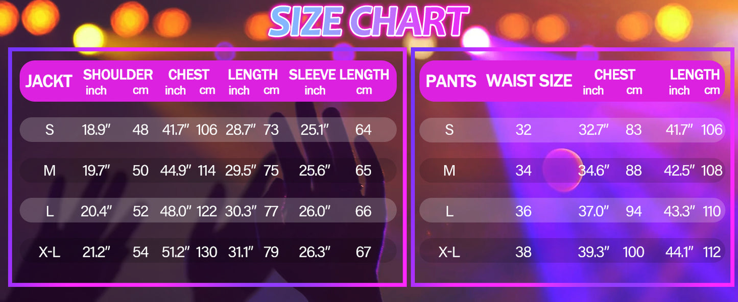 ZEROYAA Men's Metallic Shiny Suits Disco Sequin Blazer and Pants 2 Piece Sets for Party Prom