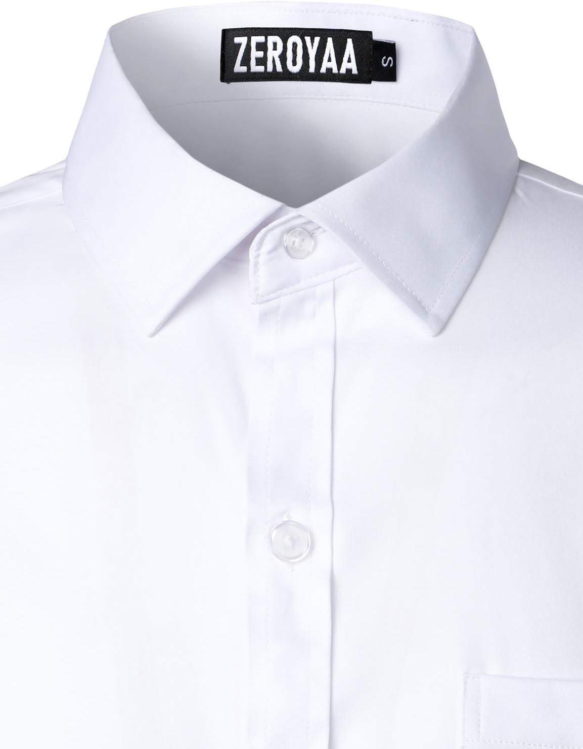ZEROYAA Men's Urban Stylish Casual Business Slim Fit Long Sleeve Button Up Dress Shirt with Pocket