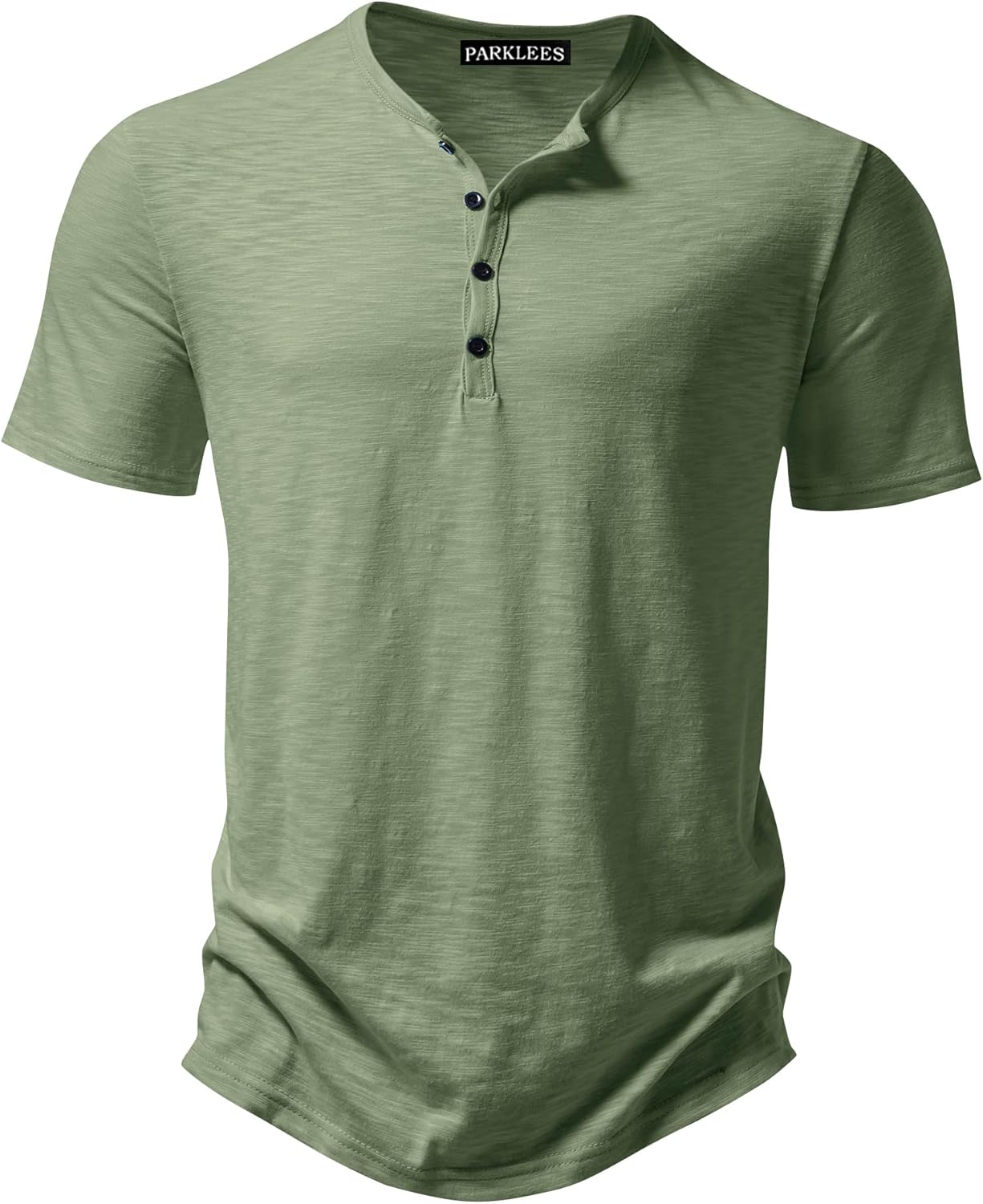 ZEROYAA Men's Short Sleeve Henley Shirt Casual Stretchy Slim Fit T Shirt