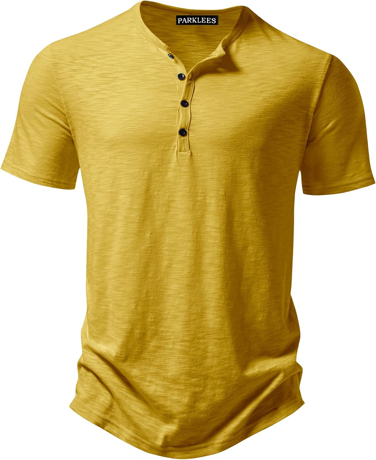 ZEROYAA Men's Short Sleeve Henley Shirt Casual Stretchy Slim Fit T Shirt