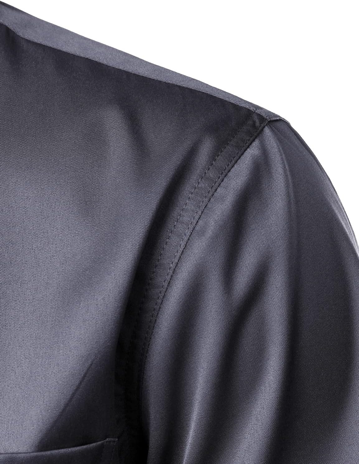 ZEROYAA Men's Casual Urban Stylish Slim Fit Short Sleeve Button Up Dress Shirt with Pocket