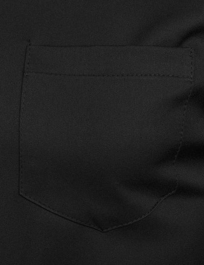 ZEROYAA Men's Banded Collar Slim Fit Long Sleeve Casual Button Down Dress Shirts with Pocket